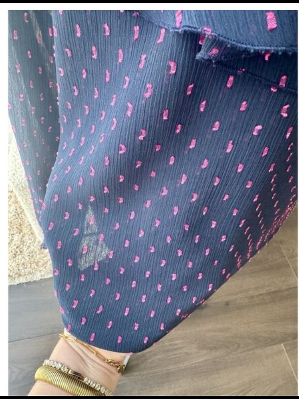Express Swiss Dot Ruffle Top - Picture 3 of 6